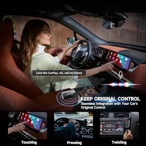 Jemluse Wireless CarPlay Adapter for Apple iPhone - Multi-User Seamless Connection for Convert Wired to Wireless Car Play Adapter - No Latency from iOS 10+ to Screen w/USB C(Lunar Silver) - color: Lunar Silver