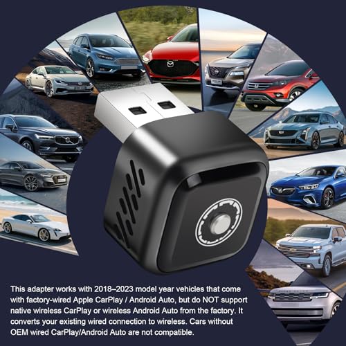2-in-1 Wireless CarPlay Adapter for iOS 10+/Android 11+