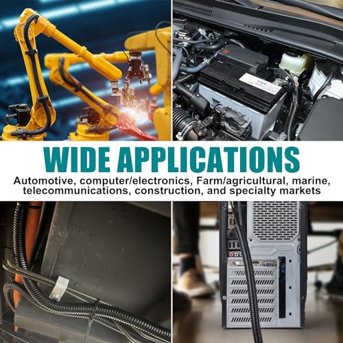 1 Inch Wire Loom Split Tubing - 10 ft Cord Protector Electric Wires Covers, Automotive Wire Flexible Conduit - size: 1"-10ft