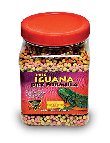 T-Rex Iguana Food Adult Formula – Dry Iguana Diet with Added Vitamins & Minerals, Plant-Based Reptile Food, Easy to Prepare Moist Feeding Formula, 12 oz - size: 12 Ounce (Pack of 1)