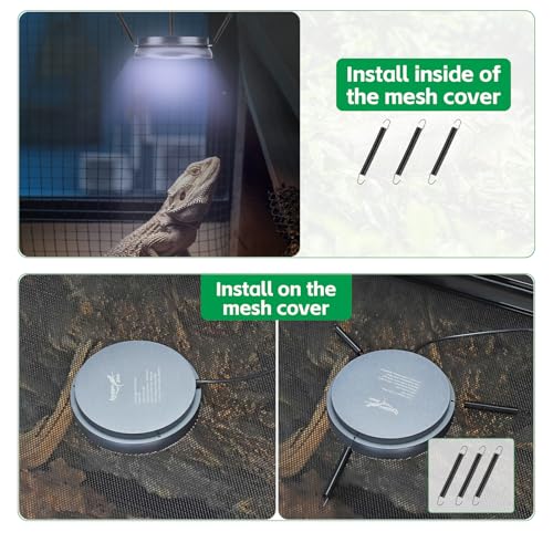 UVB Light for Reptiles with Dimming, LED UVB Light Bulb Fixture for Bearded Dragon Gecko Lizard Turtle Snake, Adjustable Brightness UVA UVB Lamp for Tropical & Desert Reptile Tank Accessories 8W Grey - size: 8W-Grey