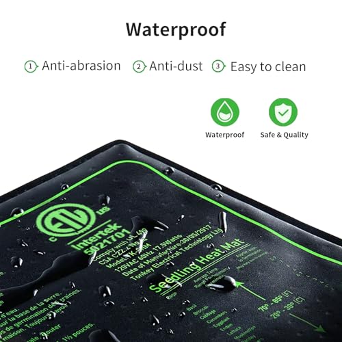 4in1 Seedling Heat Mat,Warm Hydroponic Heating Pad for Indoor Seed Starting,Brewing and Greenhouses,Durable Waterproof Germination Station Heat Mat (20" x 10"- Heat Mat) - style: 4in1-4PK-20" x 10"- Heat Mat