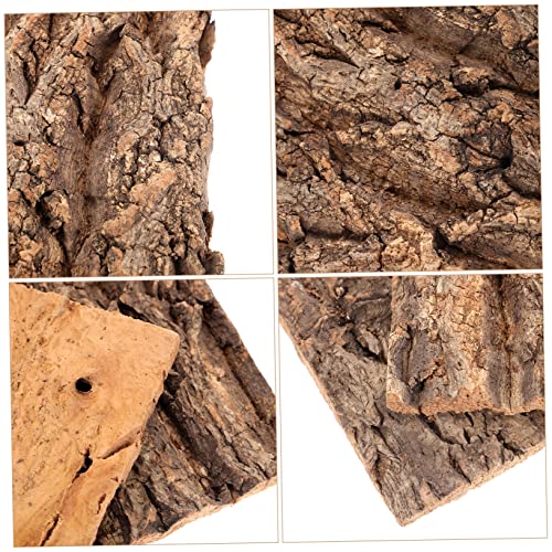 2Pcs Natural Reptile Hide Tree Bark Decor for Terrarium Climbing Tree Bark Decoration for Lizards Turtles Geckos Frogs Chameleons Habitat Background and Climbing Surface