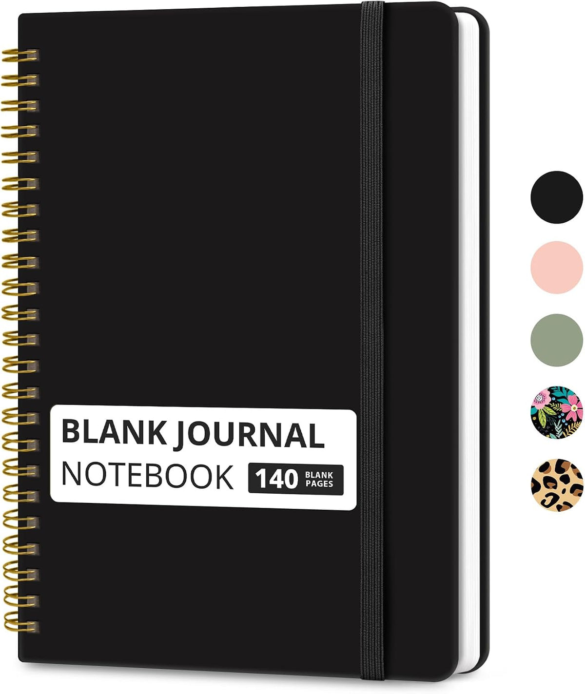 Taja Lined Spiral Journal Notebook for Women & Men, 140 Pages, College Ruled Hardcover Notebook for Work & Note Taking, Journals for Writing, A5(5.7" x 7.9") - Green