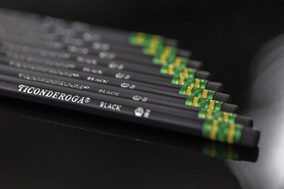 Ticonderoga Wood-Cased Pencils, Pre-Sharpened, 2 HB Soft, Black, 10 Count