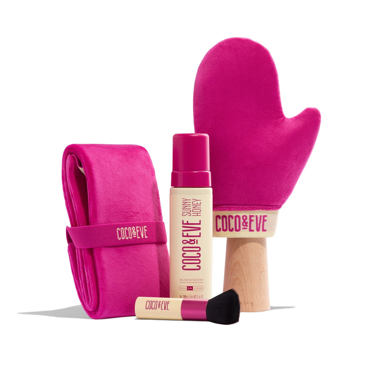 Coco & Eve Bali Bae Self Tan Set (Ultra Dark). All Natural Sunless Tanning Mousse. Instant Self Tanning Lotion With Bronzer, Mit