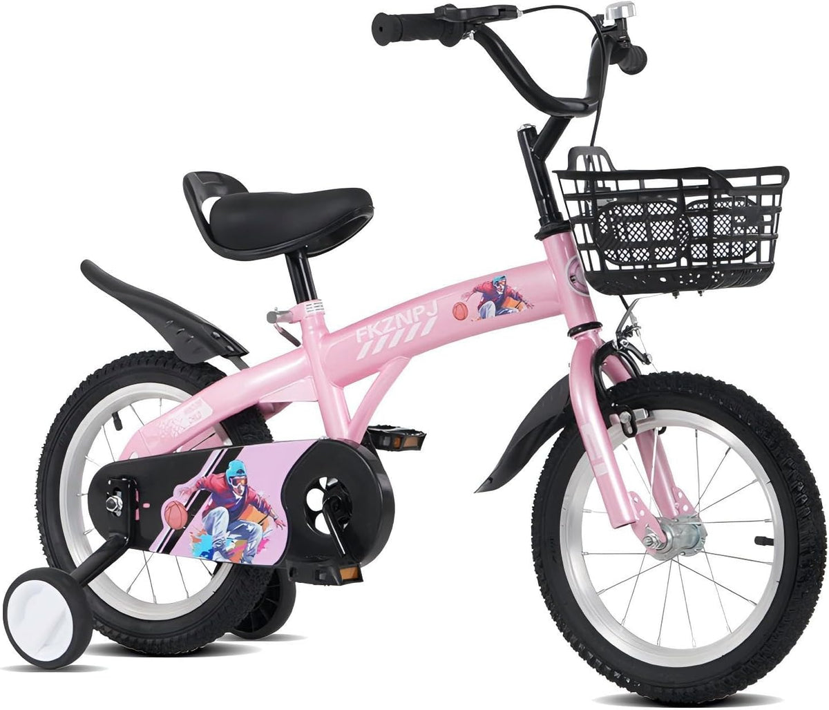 BMX style 16 inch kids' bicycle with adjustable design and training wheels for boys and girls ages 4-7