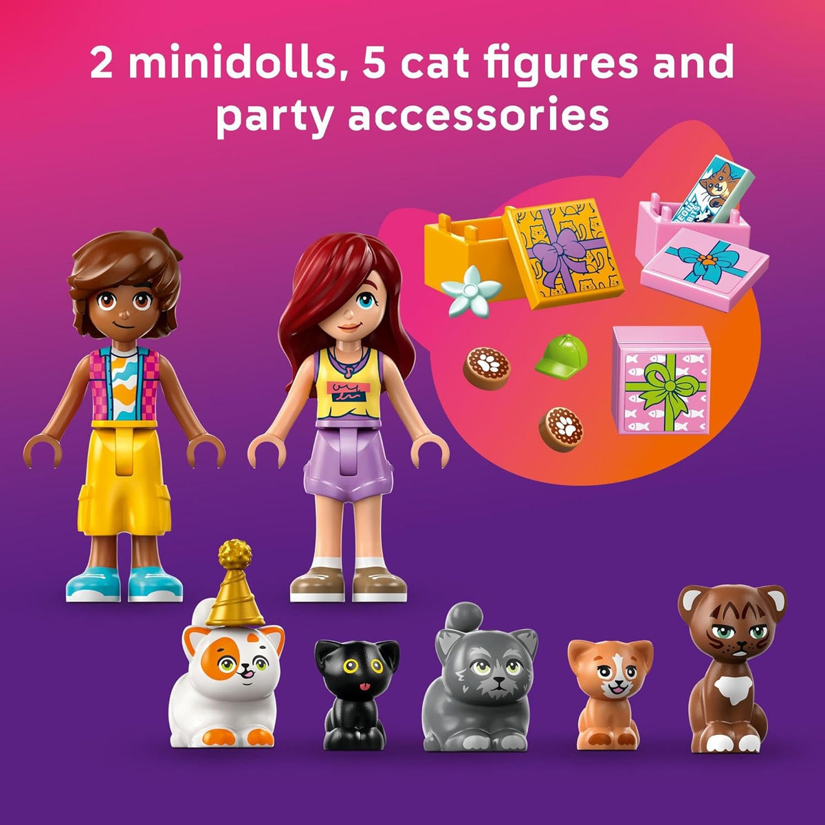 LEGO Friends Party & Tree House Building Toy, 42666, Pretend Play Blocks with 2 Minidolls for Kids 9+
