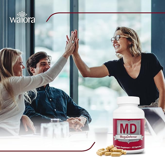 Waiora MegaDefense Mushroom Supplement - Mushroom Capsules for Daily Wellness, 6 Mushrooms Supplement: Reishi Mushroom, Turkey Tail, Cordyceps, Maitake, Agaricus & Shiitake, Non-GMO (60 Veggie Caps)…