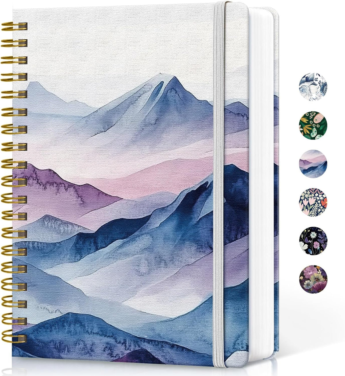 Lined Spiral Notebook Journal for Work, 300 Pages Thick B5 (7.1"x10") College Ruled Journal for Women & Writing, Hardcover Notebook for Note Taking, Perfect for Office Home School Supplies, Purple