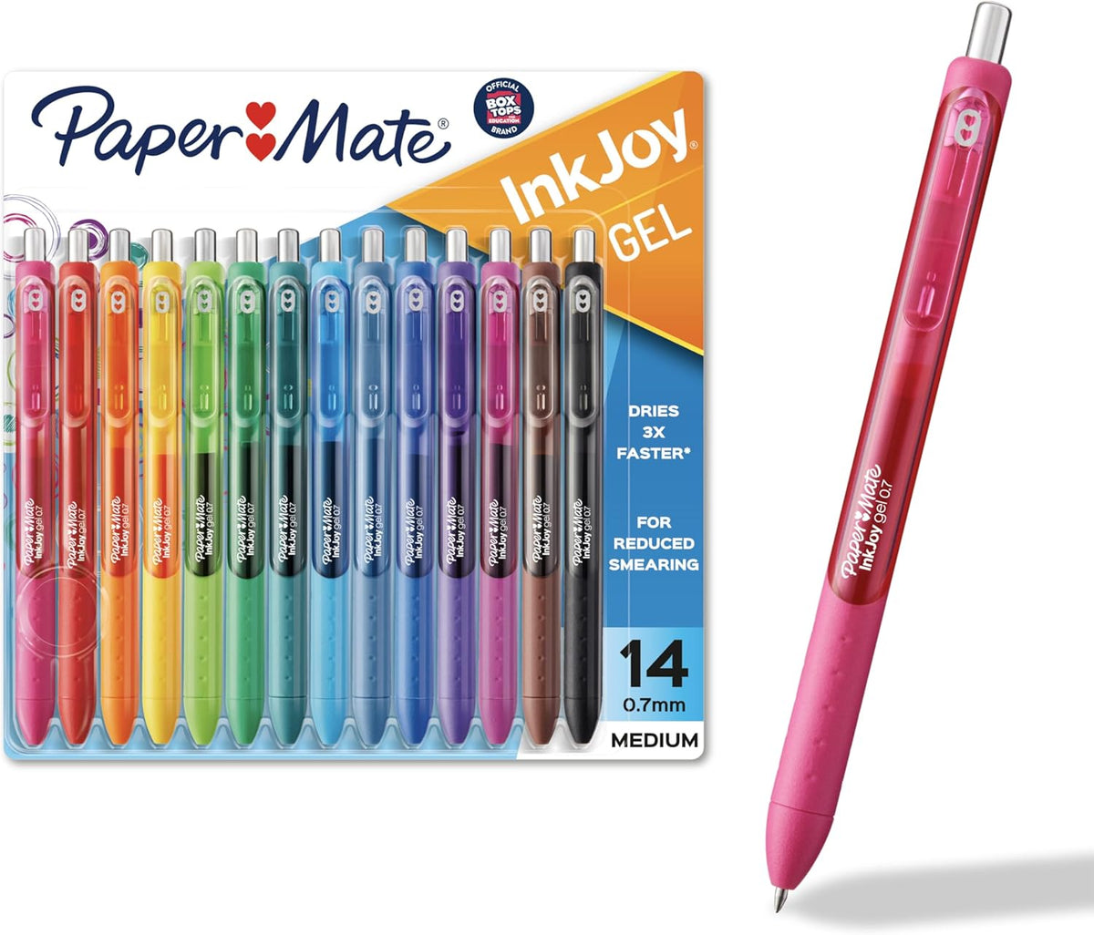Paper Mate InkJoy Gel Pens, Medium Point, 10 Count - Teacher Supplies, Writing, Journaling, Back to School