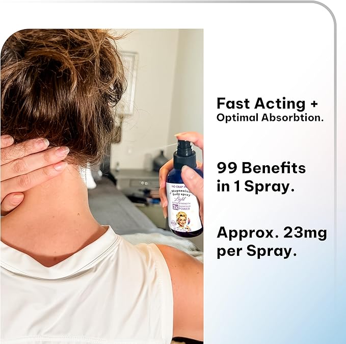 Magnesium Spray, Triple Action!- Spray Your Way to Wellness | Immediate Relief with Our Unique Magnesium Glycinate, Magnesium Citrate, Magnesium Chloride Blend Spray (Light)