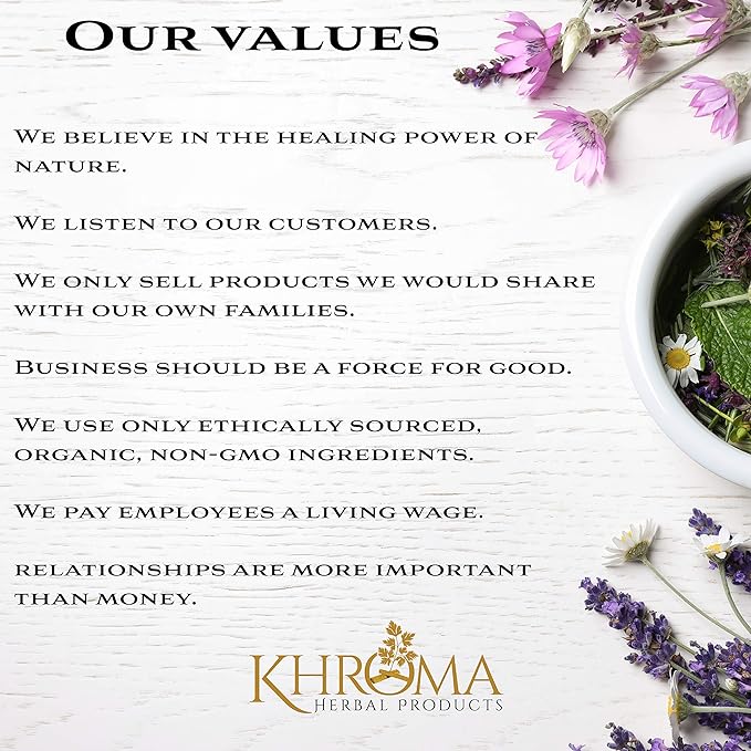 Happy Organic Mood Supplement - by Khroma Herbs - 30 Servings - Made in USA - Packed in a Glass Bottle