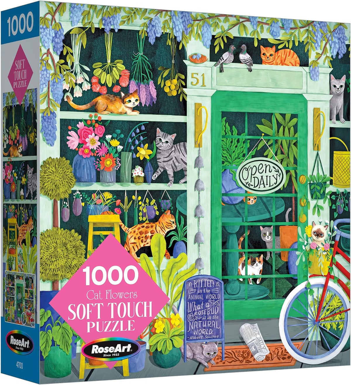 RoseArt Soft Touch Backyard Country Farm Scene 1000 Piece Jigsaw Puzzle for Adults