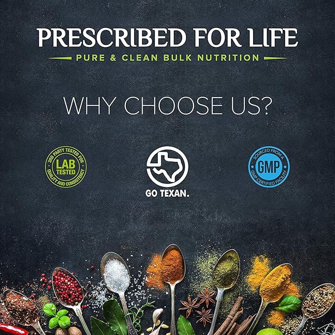Prescribed for Life Calcium D Glucarate Powder, Pure CDG Fine Powder, USP Grade, Vegan, Gluten Free, Non GMO (10kg / 22lb)