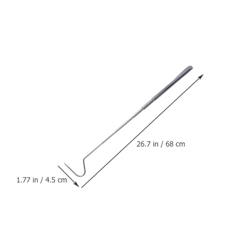 PRETYZOOM 2pcs Stainless Steel Retractable Snake Hook 71cm Snake Grabber Reptile Catching Tool for Safe Handling and Reptiles