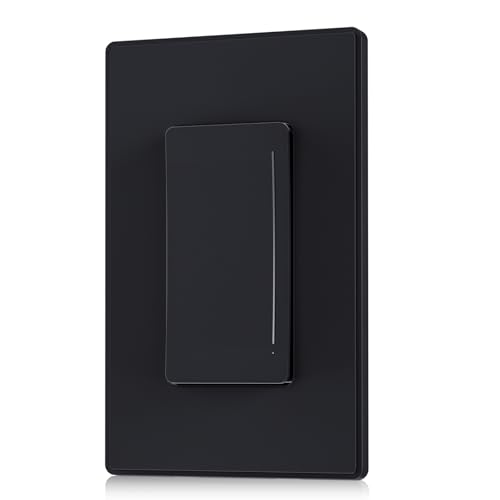 ELEGRP Dimmer Switch, Touch Dimmer Light Switch for LED Lights 150W, INC/HAL 450W, Single Pole & 3 Way LED Dimmer Switch, Needs Neutral Wire, Wall Plate Included, UL Listed, 1 Pack, Matte Black - color: Black, size: Single Pole/3 Way