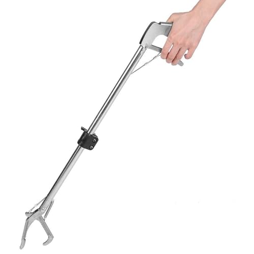 0.75M/1M/1.2M Snake Tongs, Professional Collapsible Stainless Steel Reptile Grabber Rattle Snake Catcher With Self Lockable Handle, Snake Grabber Wide Jaw Handling Tool For Snake Farmers ( Size : 1.2M - size: 1.2M
