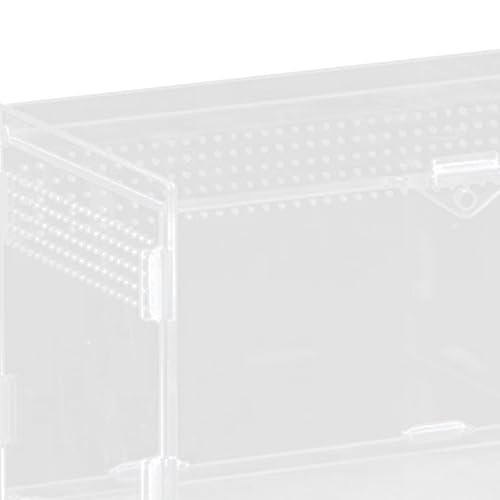 Reptile Breeding Box Terrarium Clear Animal Habitat Cage with Ventilation Holes for Geckos Frogs Hermit Crabs- 20x12x12cm - size: 20x12x12cm