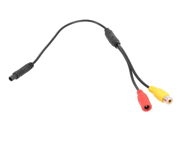 4-Pin Male Backup Reverse Camera Car Universal to CVBS RCA Female Connector Signal Power Adapter Wire Harness Audio Cables