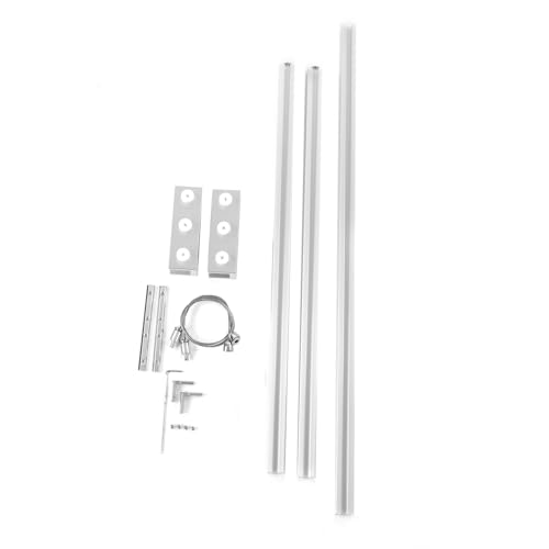 Adjustable Reptile Lamp Stand, Aluminum Alloy Hanging Light Holder for Turtle Tank Fish Aquarium, with Reinforced Base and Groove Design for Heating Lamps