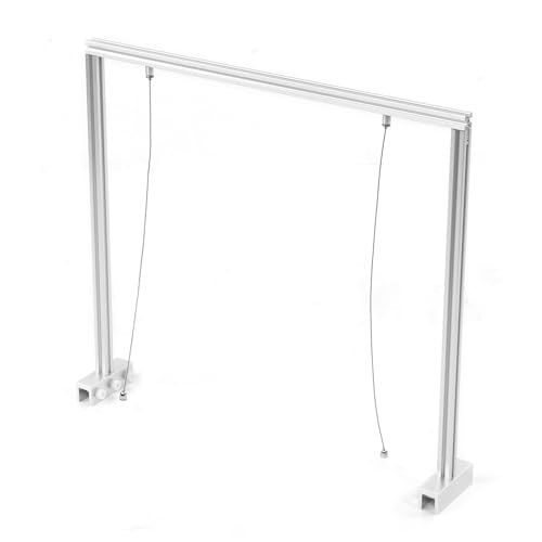 Adjustable Reptile Lamp Stand, Aluminium Alloy Hanging Lamp Holder for Turtle Tank and Fish Aquarium, with Reinforced Base and Groove Design for Heating Lamps