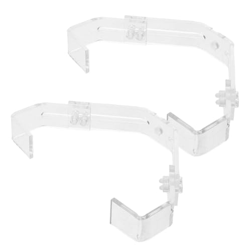 GANAZONO 2Pcs Adjustable Aquarium Lamp Clips for Reptile Terrarium Lighting Secure Glass Tank Holder Bracket with Precise Angle Adjustment