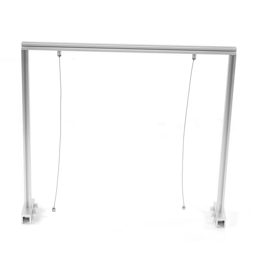 Adjustable Reptile Lamp Stand, Aluminium Alloy Hanging Lamp Holder for Turtle Tank and Fish Aquarium, with Reinforced Base and Groove Design for Heating Lamps