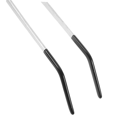 TEHAUX 2pcs Stainless Steel Feeder Tongs with Rubber Tips Curved Long Handle Reptile Accessories for Easy Feeding of Snakes Lizards and Aquatic Plants