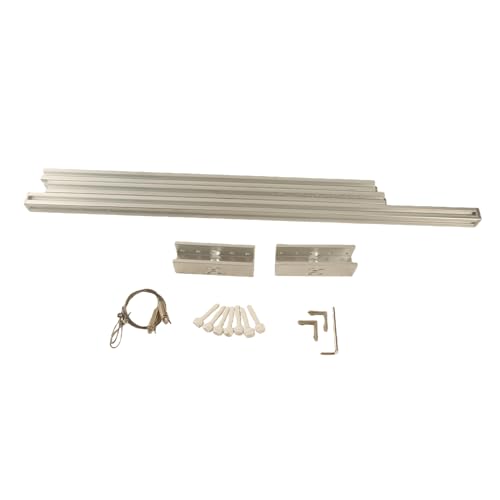Adjustable Reptile Lamp Stand, Aluminum Alloy Hanging Light Holder for Turtle Tank Fish Aquarium, with Reinforced Base and Groove Design for Heating Lamps