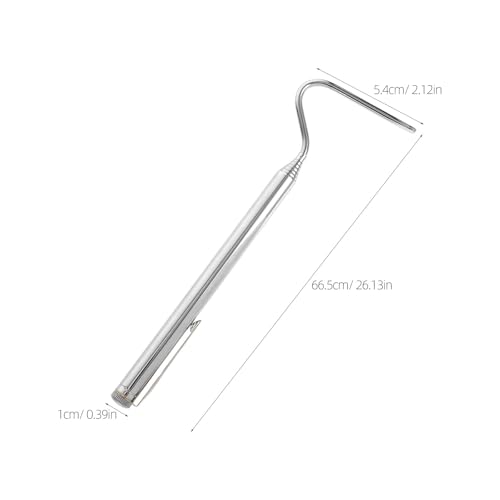 BESPORTBLE Retractable Stainless Steel Snake Hook Grabber Portable Adjustable Snake Catching Tool for Reptile Handling and Secure Capture