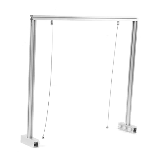 Adjustable Reptile Lamp Stand, Aluminum Alloy Hanging Light Holder for Turtle Tank Fish Aquarium, with Reinforced Base and Groove Design for Heating Lamps