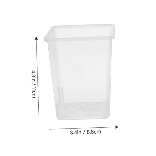 Abaodam 3Pcs Reptile Feed Bins Spider Enclosures with Ventilation for Snails Tarantulas and Other Creatures Habitat Box for Pet Observations