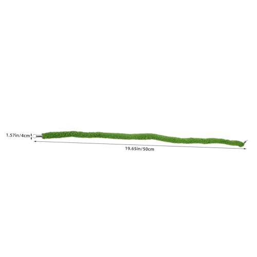 DECHOUS Flexible Green Plush Reptile Jungle Vine Rope with Suction Cup Hook for Lizard and Chameleon Tank Habitat, Realistic Design Climbing Accessory for Terrarium Enclosure