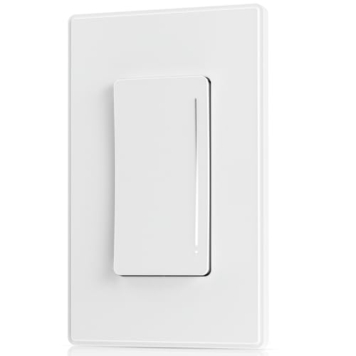 ELEGRP Dimmer Switch, Touch Dimmer Light Switch for LED Lights 150W, INC/HAL 450W,Single Pole & 3 Way LED Dimmer Switch, Needs Neutral Wire, Wall Plate Included, UL Listed, 1 Pack, Matte White - color: White, size: Single Pole/3 Way