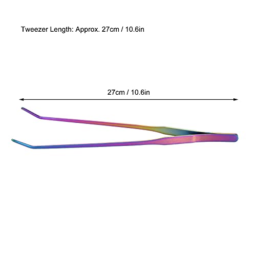 Aquarium Tweezers, Feeding Tongs 27cm Stainless Steel Long Tweezer Planted Tongs Feeding Tools Long Tweezers for Aquatic Plants, Reptile, Snakes, Lizards, Feeder (27cm