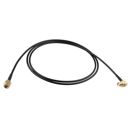SMA Male to SMA Female Right Angle Adapter Aerial Antenna Extension Cable RG174 Coaxial Cable 1M for 4G LTE Antenna WiFi Router WLAN FPV Drone Controller Ham Radio Transceivers - size: 1M