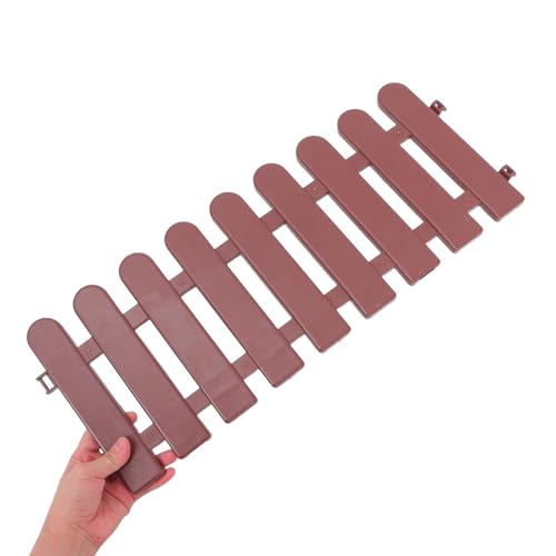 ORFOFE 4pcs Tortoise Enclosure Outdoor Pet Fence Mini Garden Fence 50x20cm Brown Decorative Animal Barrier for Lawn Yard Turtles Reptile Playpen
