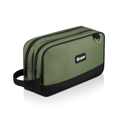12" Small Tool Bag, Divider Zipper Pouch Tool Box Organizer - color: Green 1Pack, size: 12" x 7"