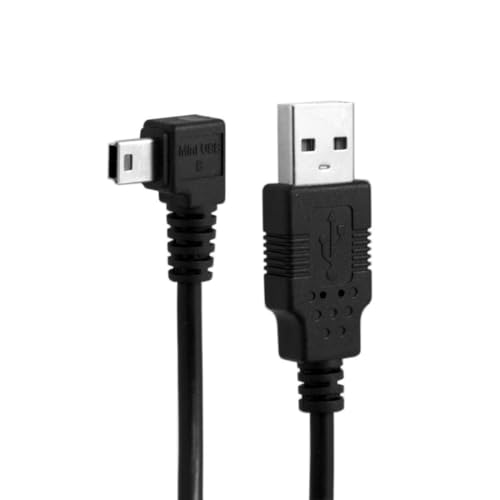 chenyang Mini USB Cable USB 2.0 Male to Mini USB 5 Pin Male 90 Degree Left Angled Charging Data Transfer Extension Cable 3.0M - color: Left Angled, size: 3.0M