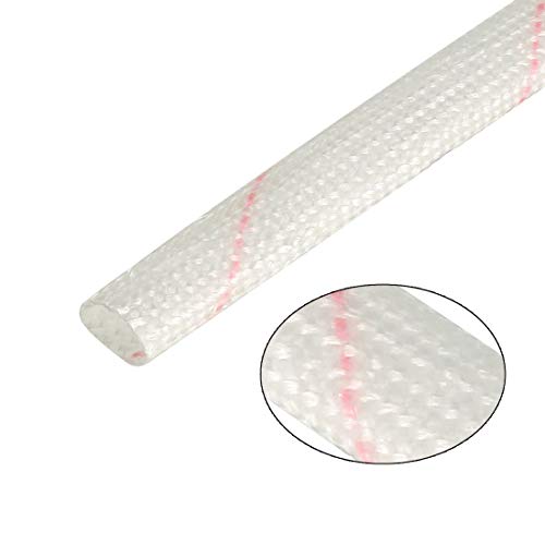 uxcell Fiberglass Heat Shield Sleeve 8mm(5/16-inch) ID x 3.28ft Adjustable PVC Silicone Fiberglass Sleeve Pipe