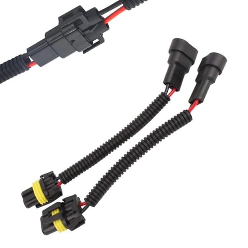 2 PCS Car Bulb Socket Conversion Wiring Harness, 9005 9006 Extension Wiring Harness Sockets Wires, Car Male-to-Female Conversion Connector, Universal for High/Low Beam, Fog Lights - color: 9005/9006