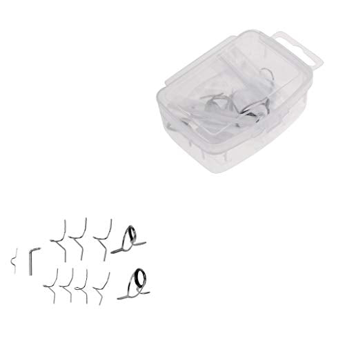 Fly Rod Guide Set Fishing Tip Repair Kit 9FT 4-6WTHard Snake Guide Tip Hook DIY Eye Rings Different Size