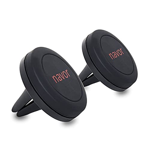 Navor Universal Air Vent Magnetic Car Mount in Black, 2 Pack, Compatible with iPhone 7 Plus, Magnetic Phone Holder for Cars - color: Black(2 Pack)