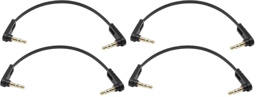 3.5mm Audio Cable, Right Angle Gold Plated 3.5mm Auxiliary Audio Stereo Male to Male Cable(0.5 Feet) (Pack of 2) - size: Compact (Pack of 2)