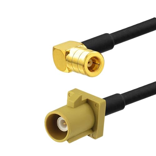 Satellite Radio Antenna Adapter Cable 15cm 6 inch Fakra K Male to SMB Female Right Angle Vehicle Stereo FM AM Radio Antenna Extension Cable for Sirius XM Car Radios Stereo Receiver Tuner