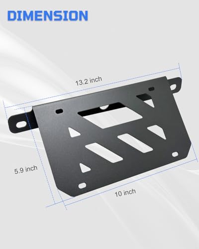 License Plate Holder for Bronco, Steel Front License Plate Frame No-Drilling License Plate Bracket Compatible with Ford Bronco 2026 2025 2024 2023 2022 2021 Standard Plastic Bumper Bronco Accessories - size: For Bronco Standard Bumper