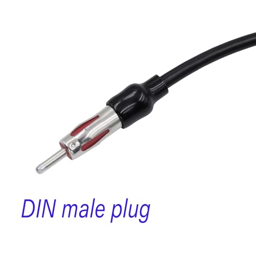 Car FM AM Radio Antenna Extension Cable 30.5CM/12Inch DIN Plug