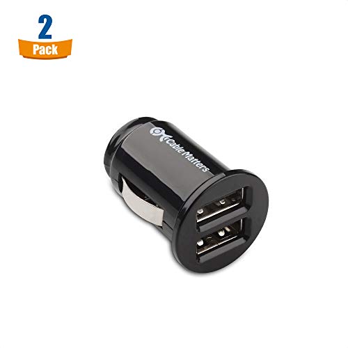 Cable Matters 2-Pack 4.8A 24W Flush Mount Dual USB Car Charger