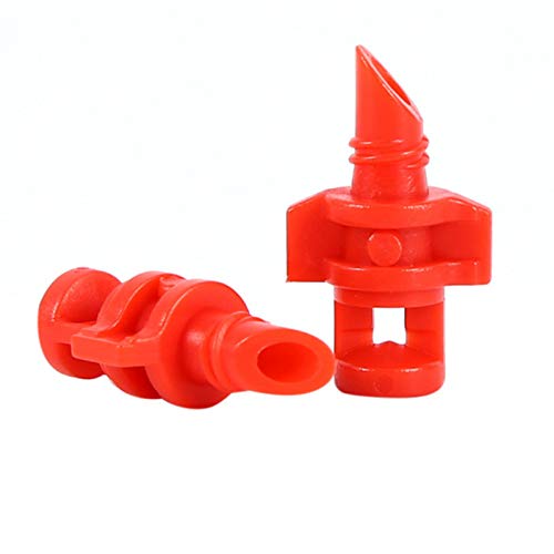 SUCOHANS 360 Degree Micro Sprayer Fan Jet Hydroponic Aeroponic Misters Cloners - 360 Sprayer Red (100)